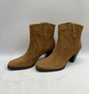 Aerosoles Lazu Tan Suede-263 Western Stud Bootie Women's Size 12M Heels Brown