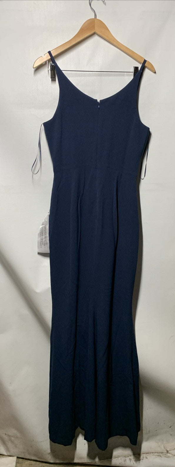 Dress The Population Iris Spaghetti Strap Plunging Long Dress Size M Dark Blue