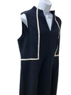 Donna Morgan Women's Notch Neck Sleek Sheath Dress Office Workwear Blue Size 14