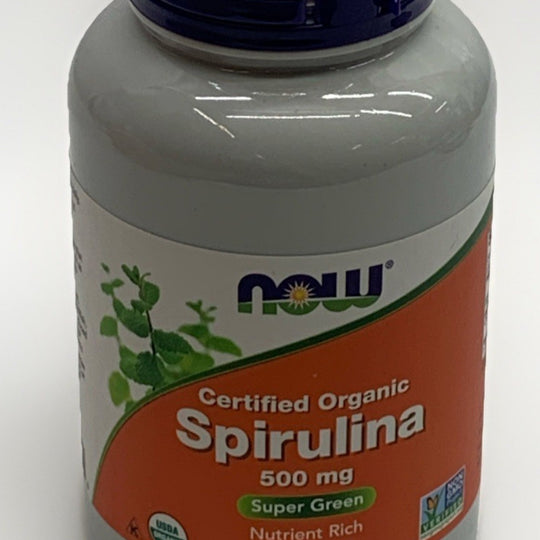 Now Foods Spirulina Certified ORGANIC 500mg 500Tabs Super Green Nutrient 5/20/28