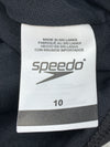 Speedo Standard Swimsuit One Piece Endurance Ultraback Solid Black Swimwear 10