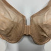 Women's 855436 Elevated Front Close Underwire Bra Ran Size 34G Racerback Beige