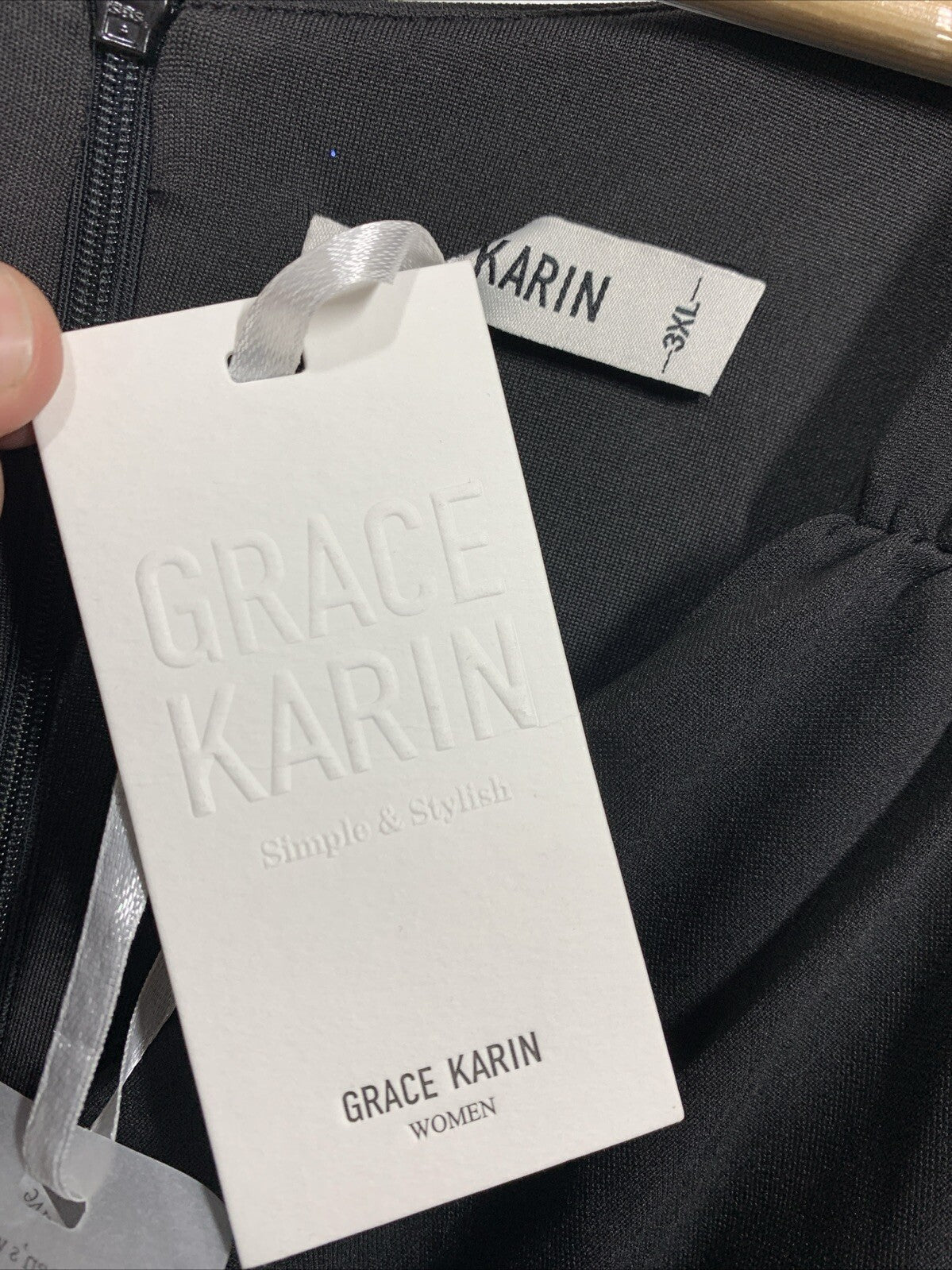 GRACE KARIN Women's Sleeveless Wrap V-Neck A-line Cocktail Party Dress Size 3XL