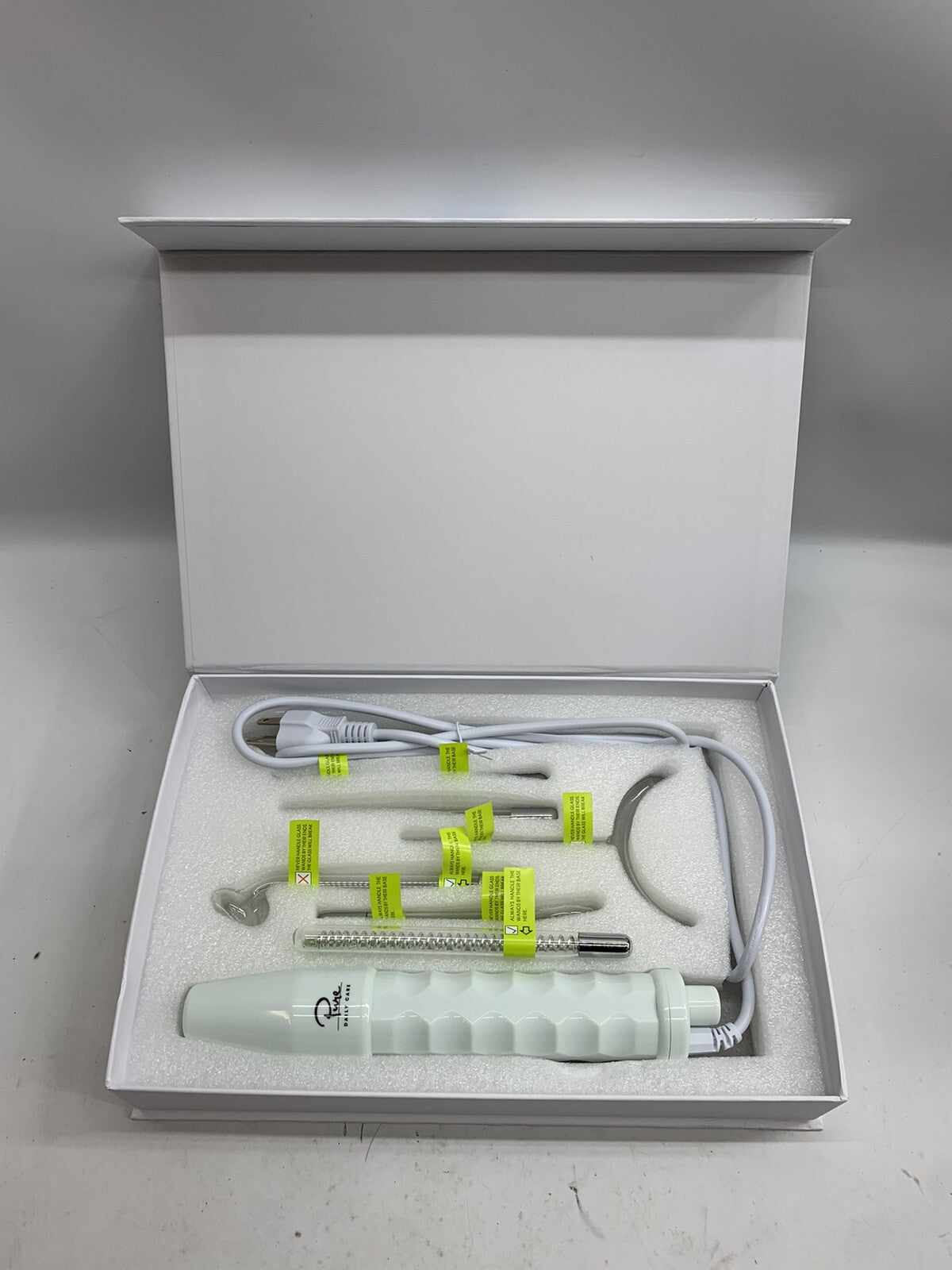 Pure Nuderma Clinical Neon/Argon High Frequency Skin Therapy Wand- 6 Applicators