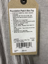 prAna Women's Foundation Peek a Boo Top size XSmall Heather Grey 1969761 Size XS