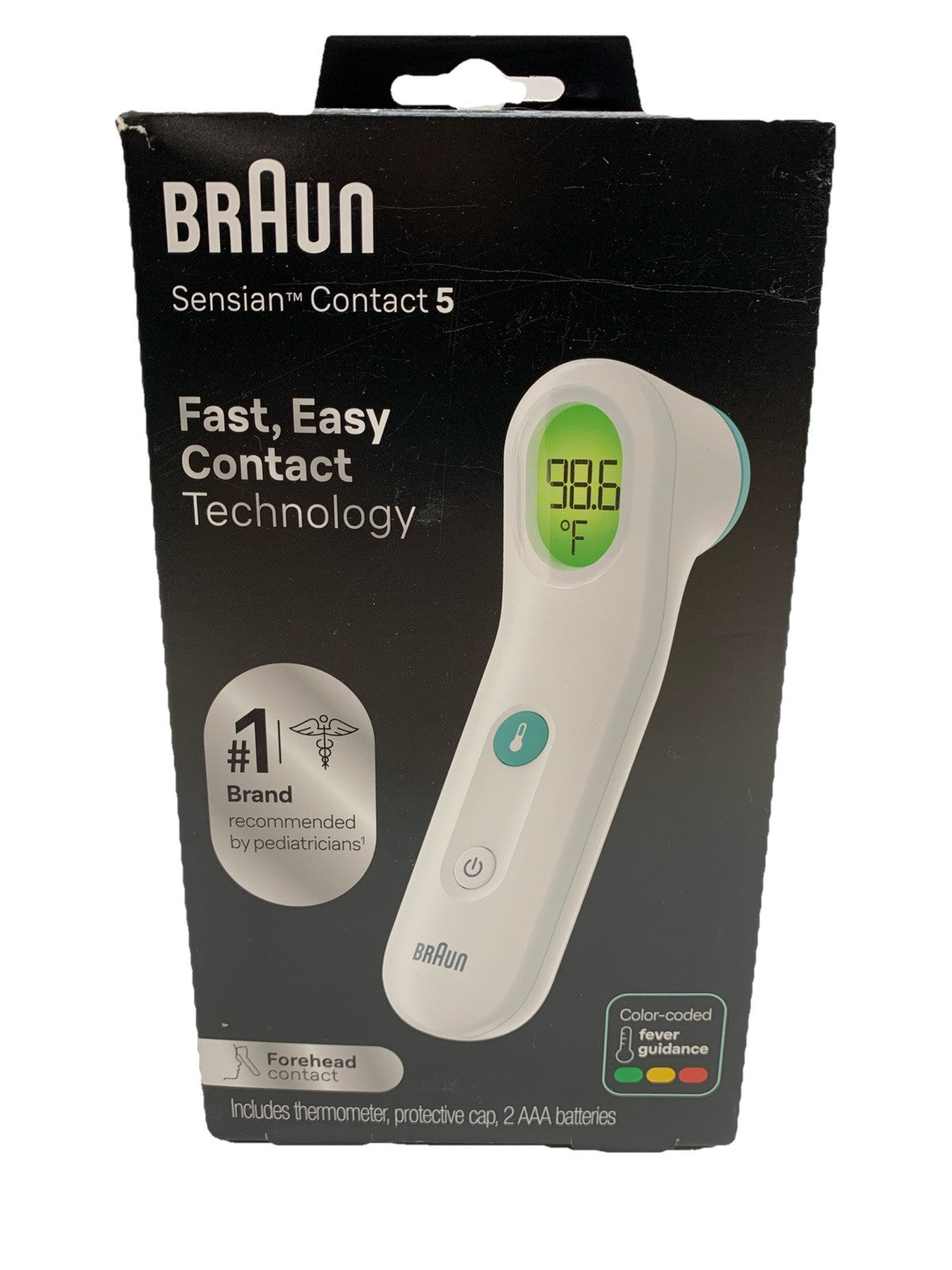 Braun Sensian Contact 5 Forehead Thermometer Gentle Digital Thermometer BFH175US
