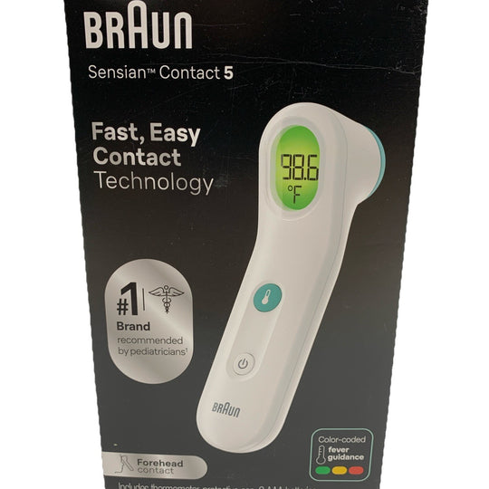 Braun Sensian Contact 5 Forehead Thermometer Gentle Digital Thermometer BFH175US