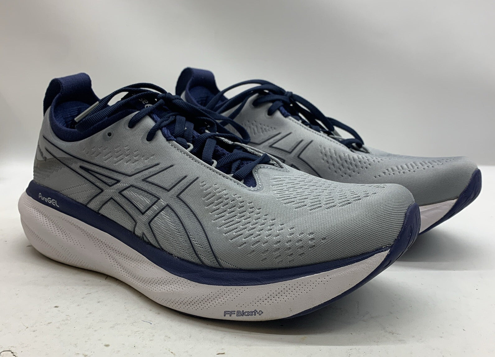 Asics Mens Gel Nimbus 25 Mens Size 10 Sneakers Running Gray/Blue Lace-up Shoes
