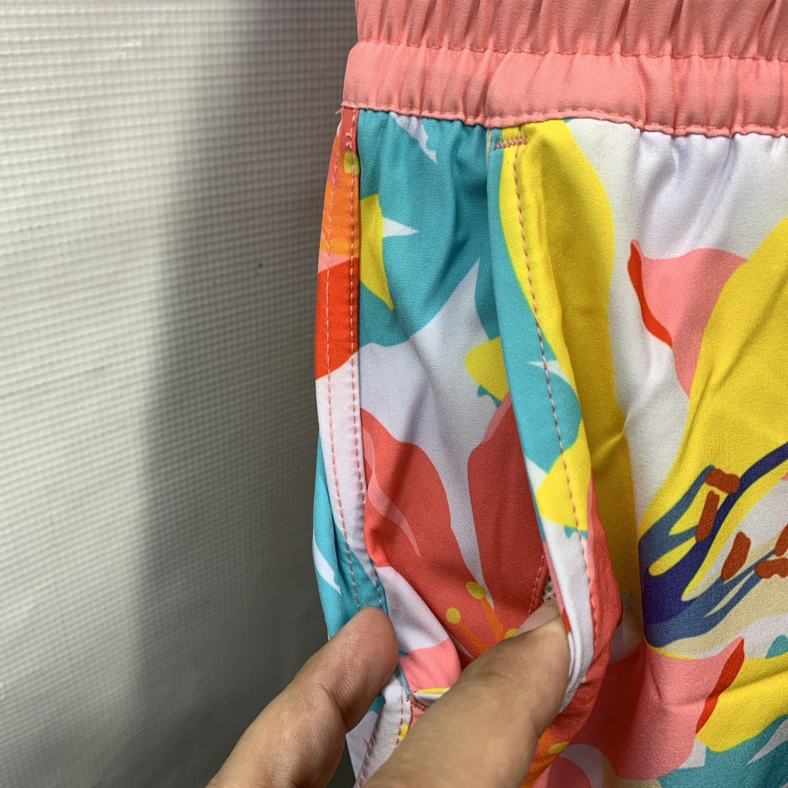 SURFCUZ Quick Dry Board Shorts Women's Size Large Floral Print Surf Beach Short