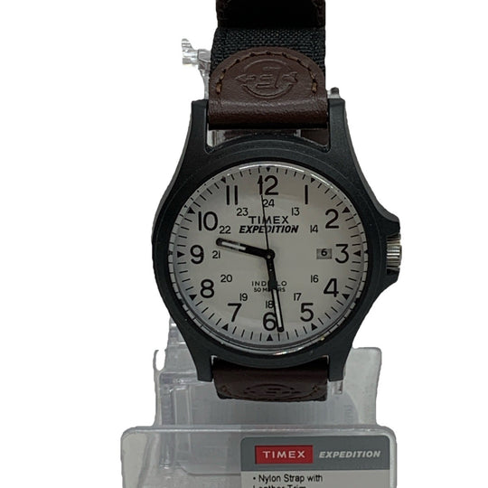 Timex Men's Expedition Acadia Wrist Watch Nylon Strap w/Leather Trim TW4B082009J