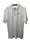 Under Armour Loose Athletic Tech Polo Men White Golf Short Sleeve Soft - Size XL
