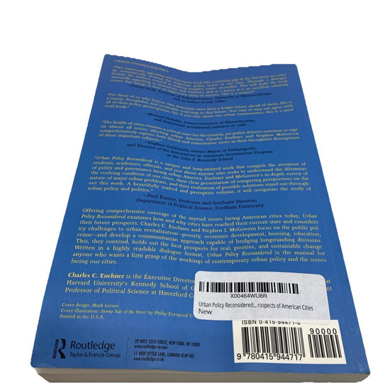 Urban Policy Reconsidered : Dialogues on the Problems and Prospects of American