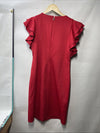 Tommy Hilfiger Women's Flutter Sleeve Elegant Scuba Dress Size 12P Red Casual