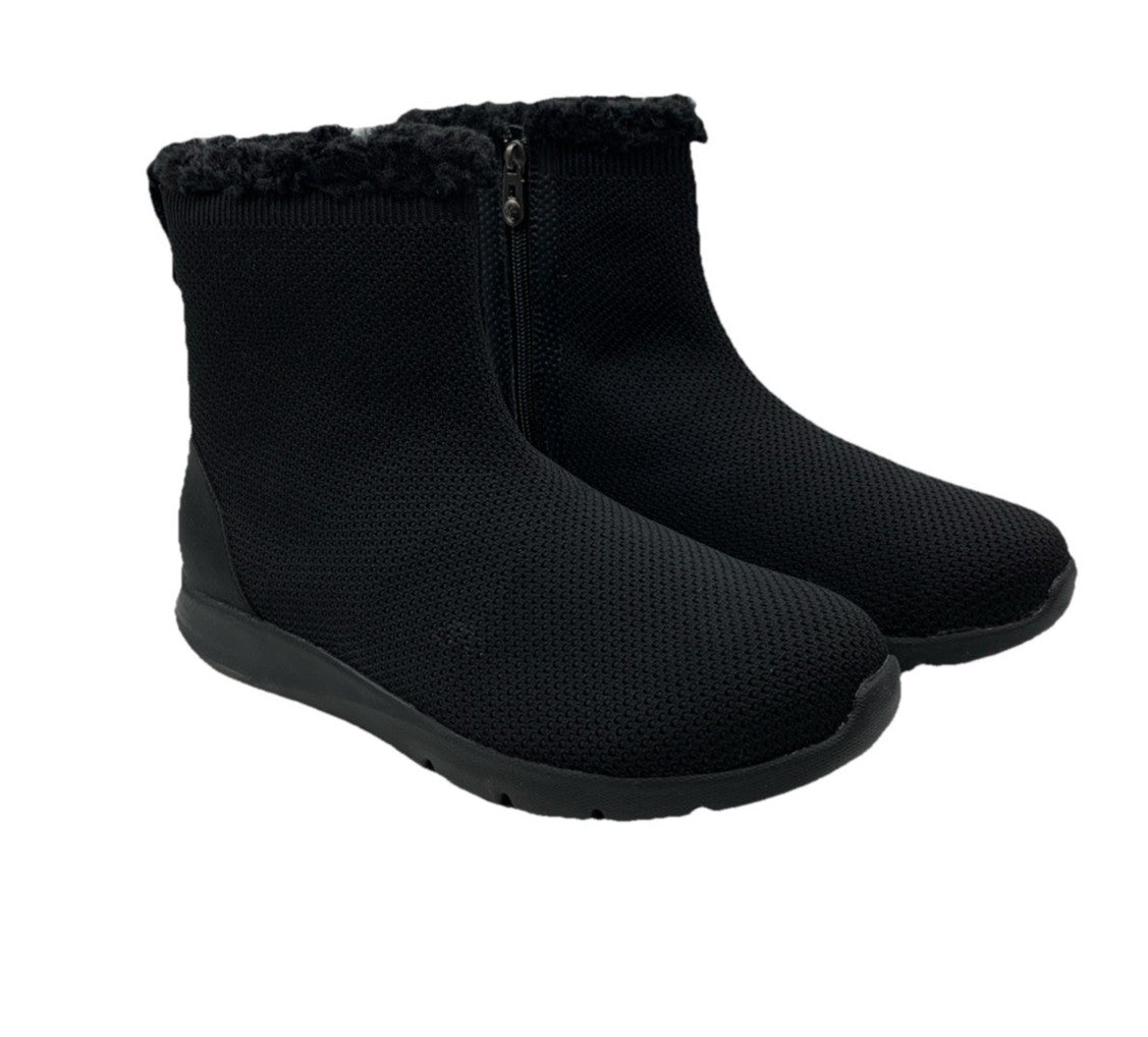Spenco Women's Cozy Winter Hiking Shoe Black Pull-On Size 10 Outdoor Cozy Shoes