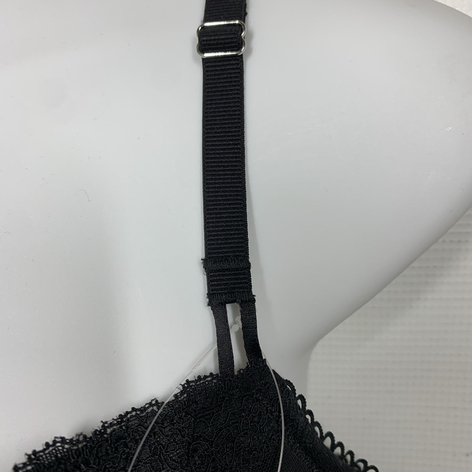 DOBREVA Women's Sexy Lace Bra Underwire Balconette Unlined Demi Sheer Black 42D