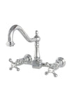 Kingston Brass KS1241AX Heritage Wall Mount Bridge Kitchen Faucet Polished Chro