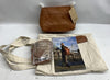 Vintage Leather Shoulder Bag Marbella Crossbody Handbag for Women - Brown Xs
