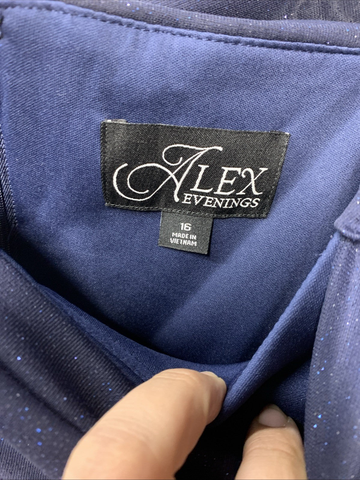 Alex Evenings Women's Long Cold Shoulder Dress for Casual Party/Cocktail Size 16