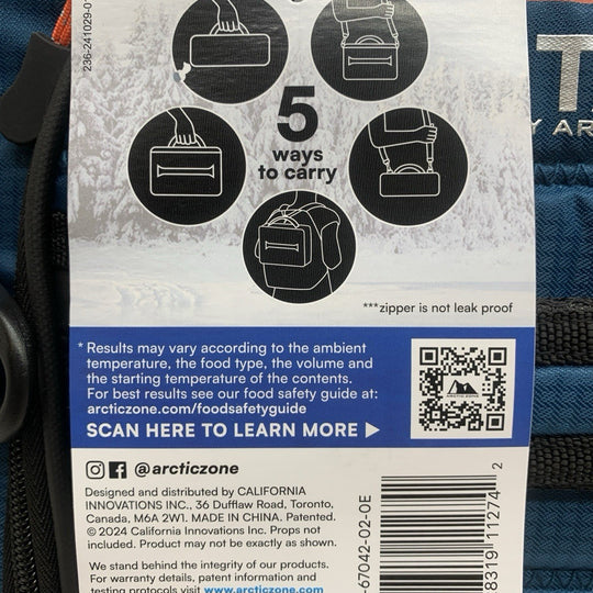 Titan High Performance Fridge Cold Expandable Insulated Lunch Box Bag - Blue