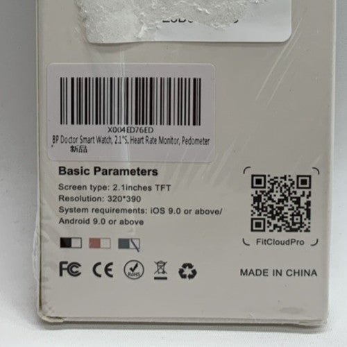 Smart Watch Heart Rate Monitor Pedometer 2.1Inch TFT 320x390 Resolution Gray