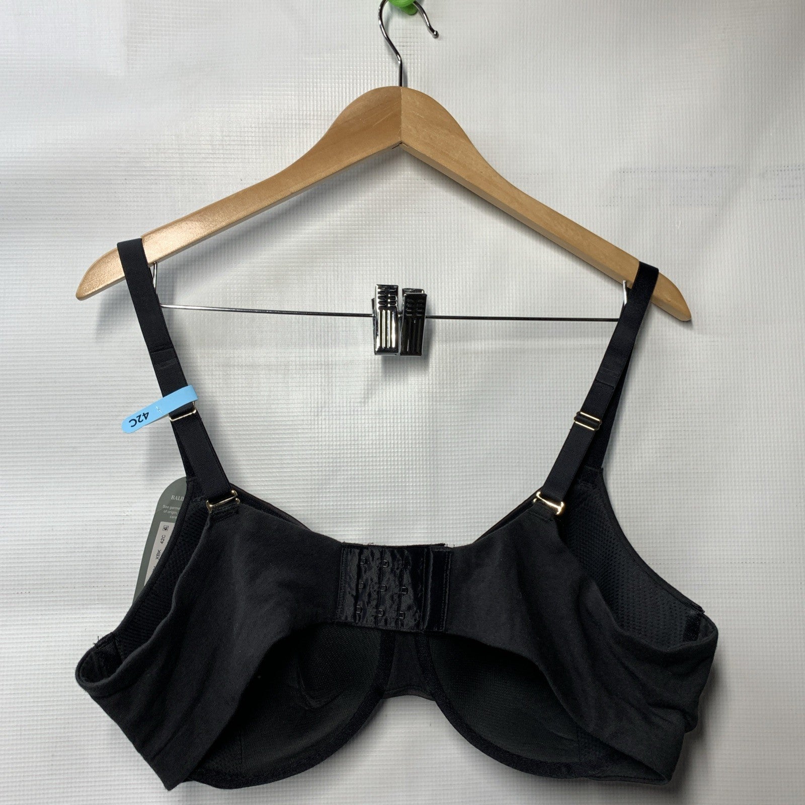 Bali DF3421 Underwire T-Shirt Bra Black Cool Comfort Full Coverage Cups Size 42C
