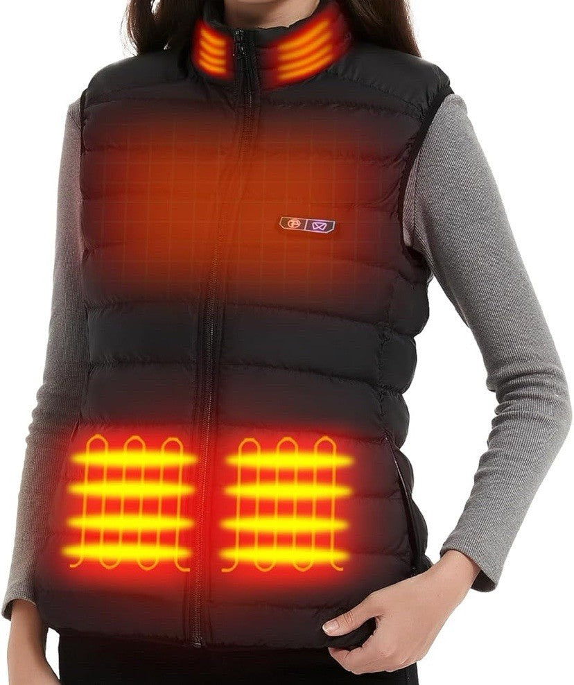 PTAHDUS Women’s Heated Vest with Battery Lightweight 4 Heating Zones Size 2XL