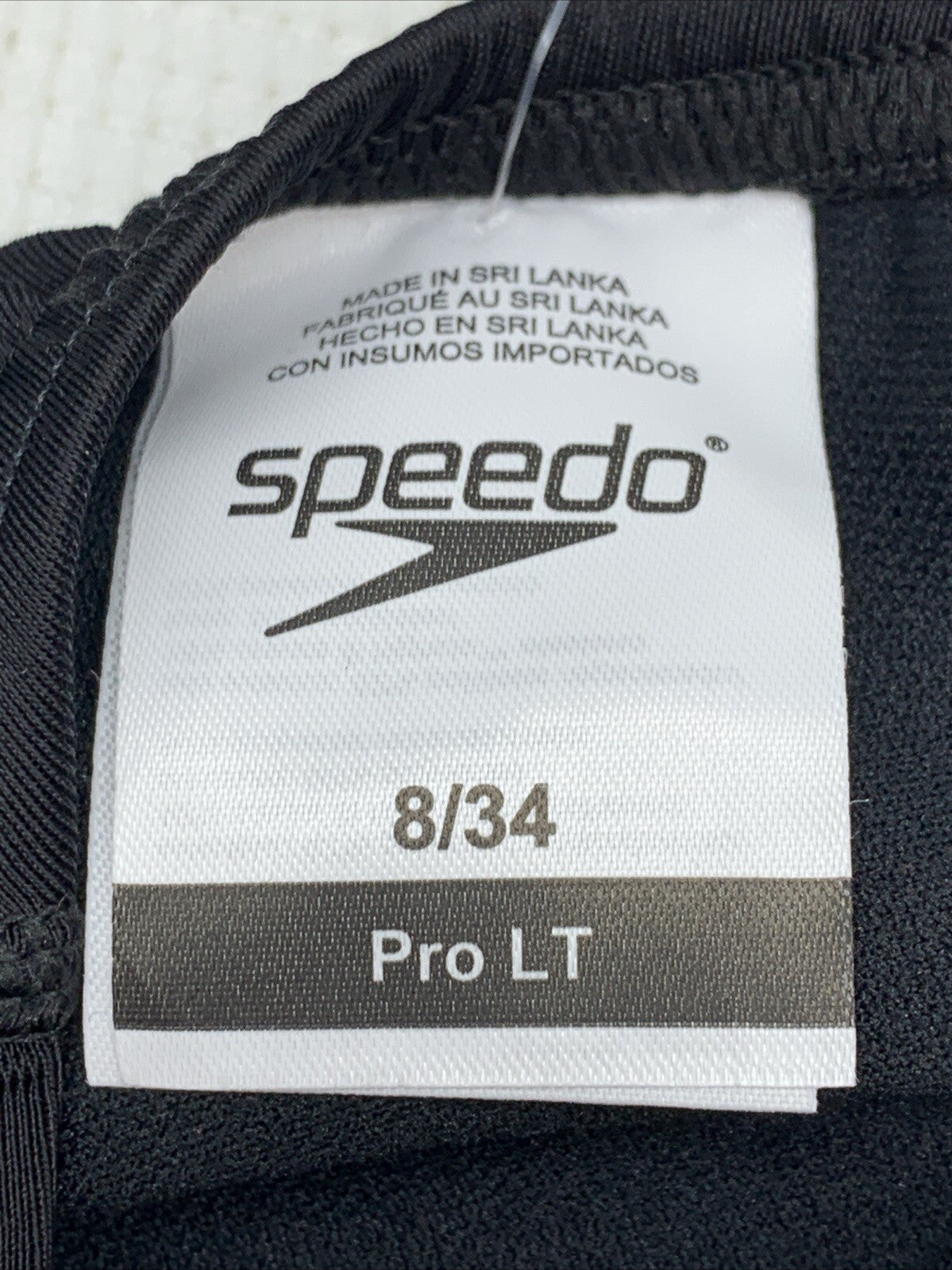Speedo Pro LT Women's One-Piece Swimsuit Black Size 8/34 88191481001 Swimwear