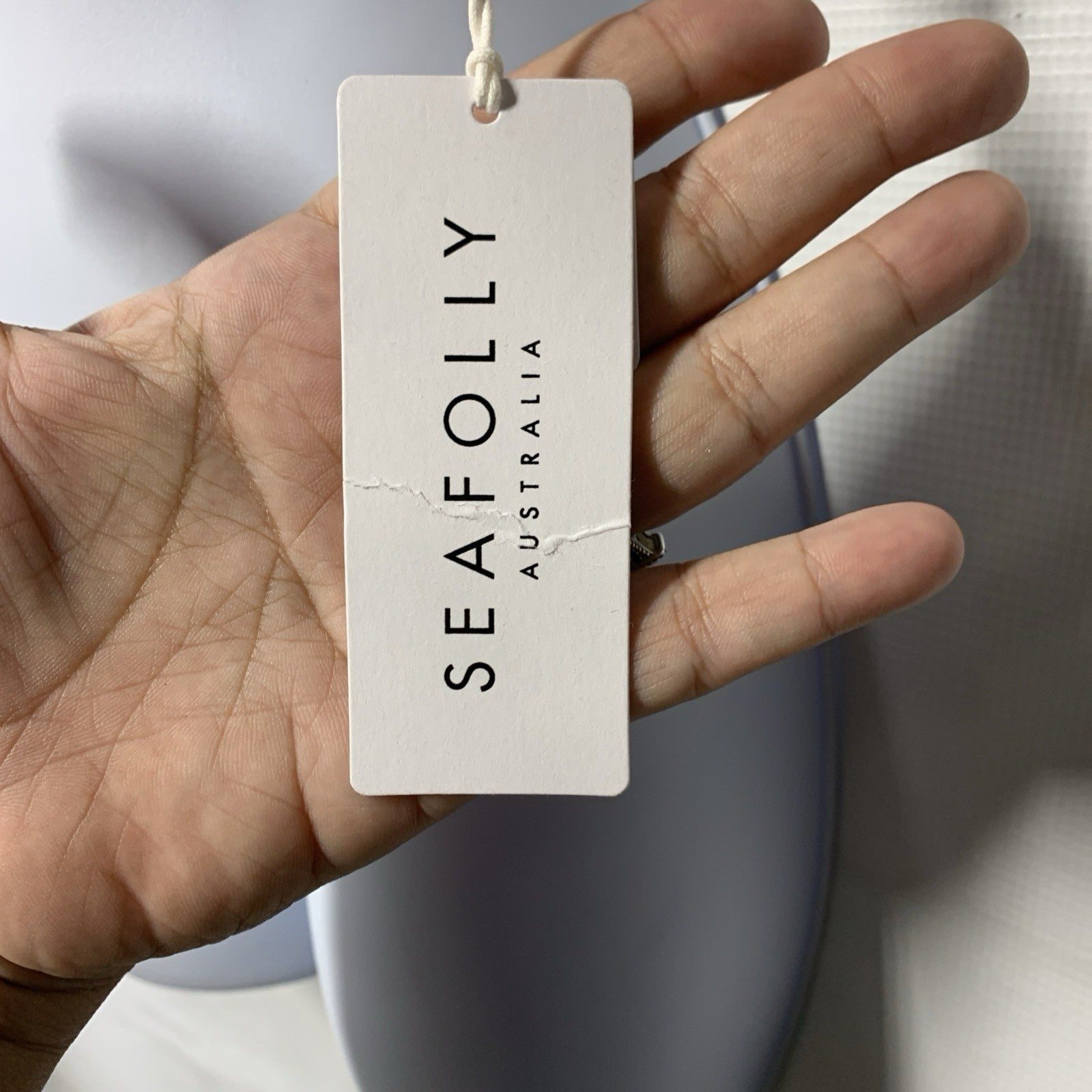 Seafolly Women's Slide Triangle Bikini Top Swimsuit Swimwear Neural Wave Size 4