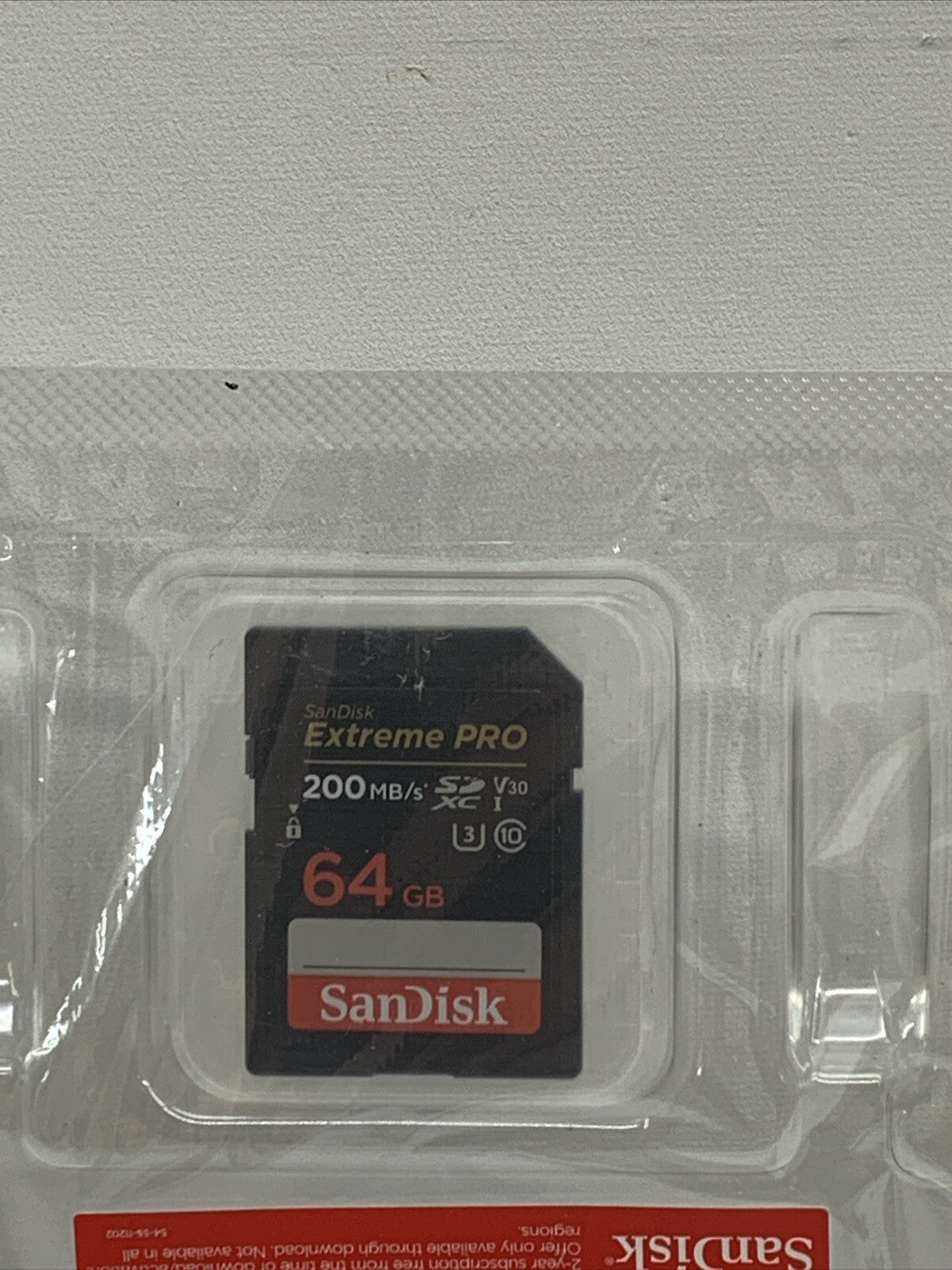 SanDisk Extreme PRO 64GB UHS-I U3 SDXC 200MB/s 4K UHD Video Memory Card SDSDXXU