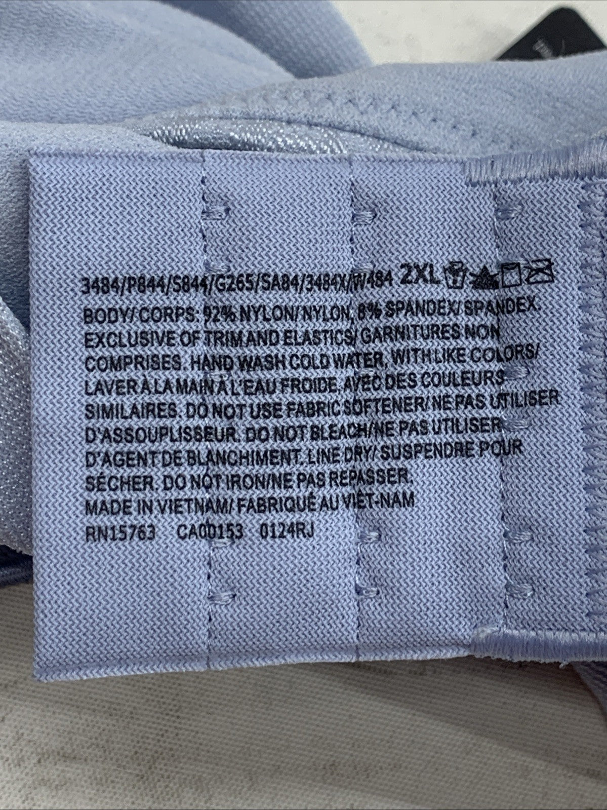 Bali Women's Wireless Bra Comfort Revolution Seamless Light Blue DF3484 Size 2XL