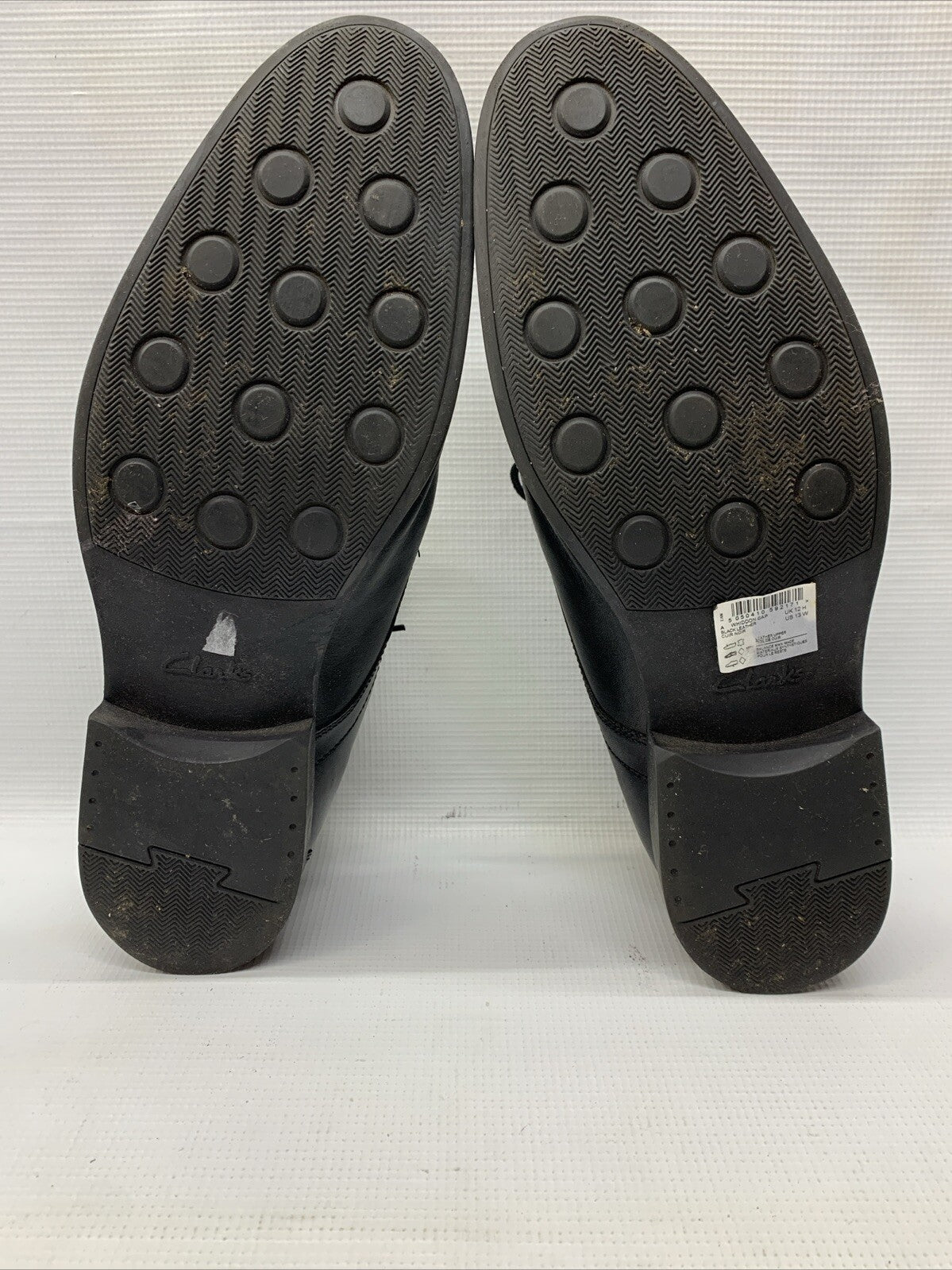 Clarks 15770 Black Leather Tilden Walk Lace Up Oxford Dress Shoes Men’s Size 13