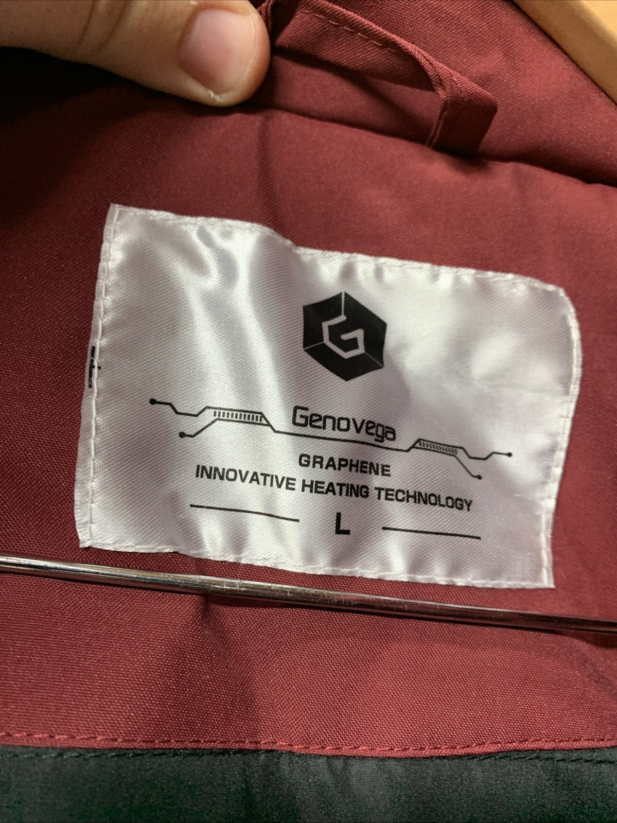 Genovega Graphene Heated Jacket Women Long Puffer Coat with Battery Pack Size L