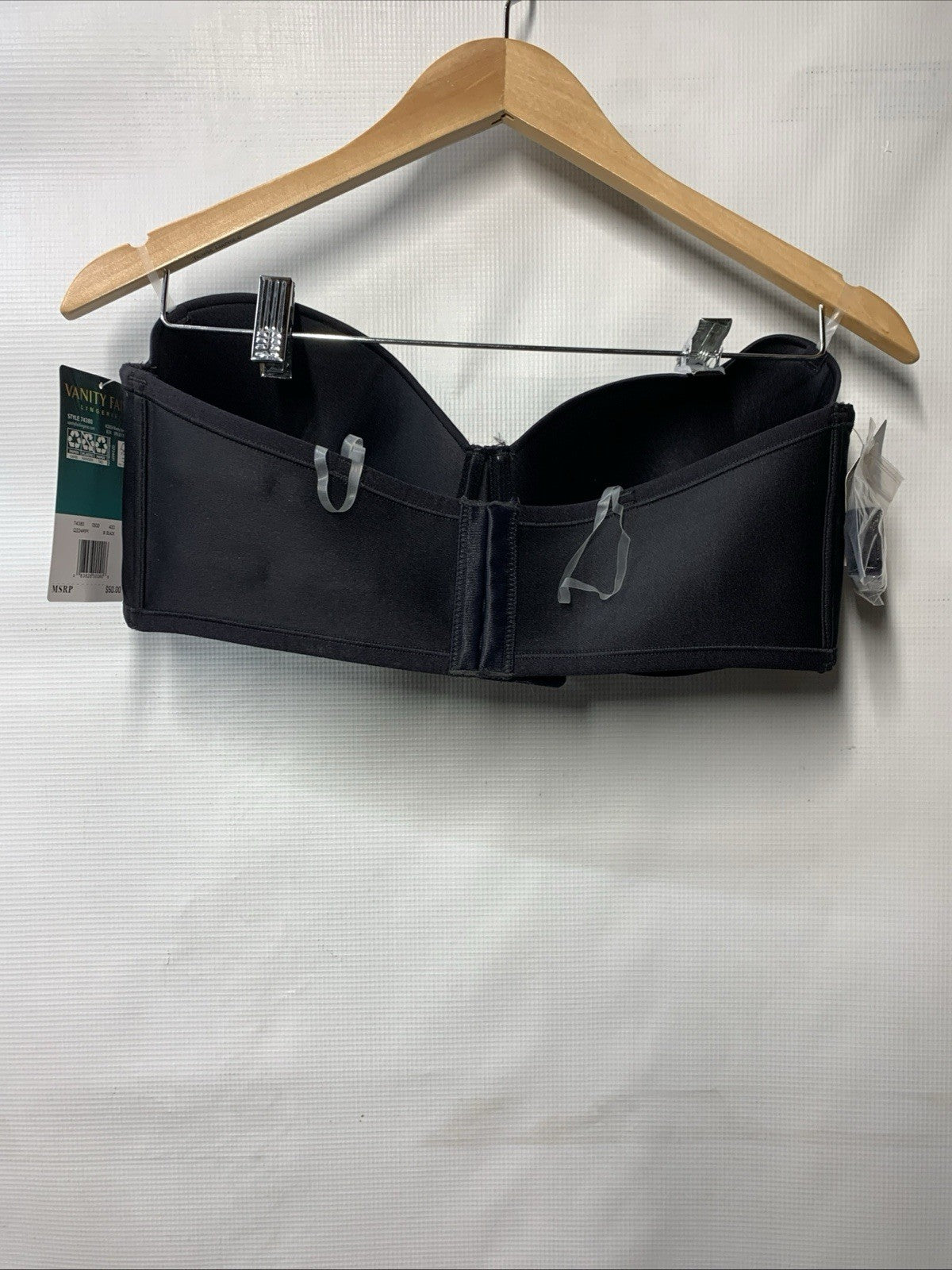 Vanity Fair Women's Beauty Back Strapless Bra 74380 Underwire Black Size 40D