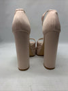Vivianly Womens Platform Ankle Strap Open Toe Chunky Block High Heels Nude Sz 9