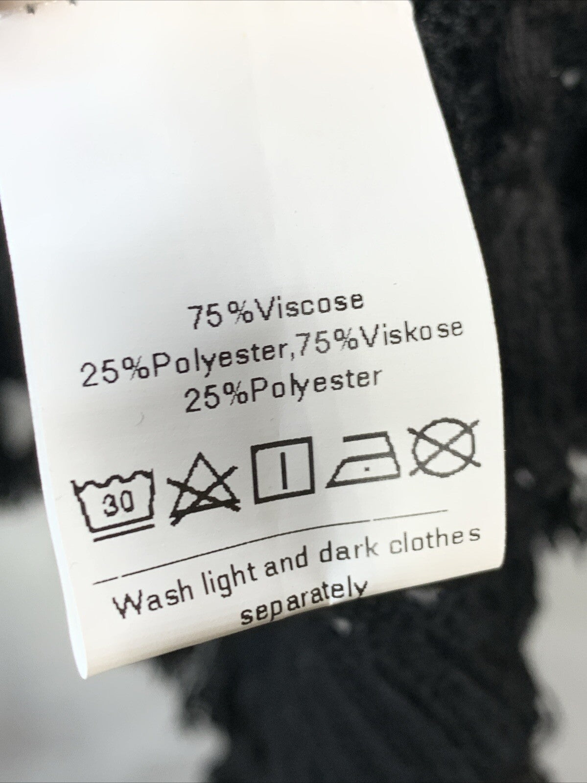 GRACE KARIN Women's Fringed Cardigan 2025 Boho Hollowed Out Top Size M Black