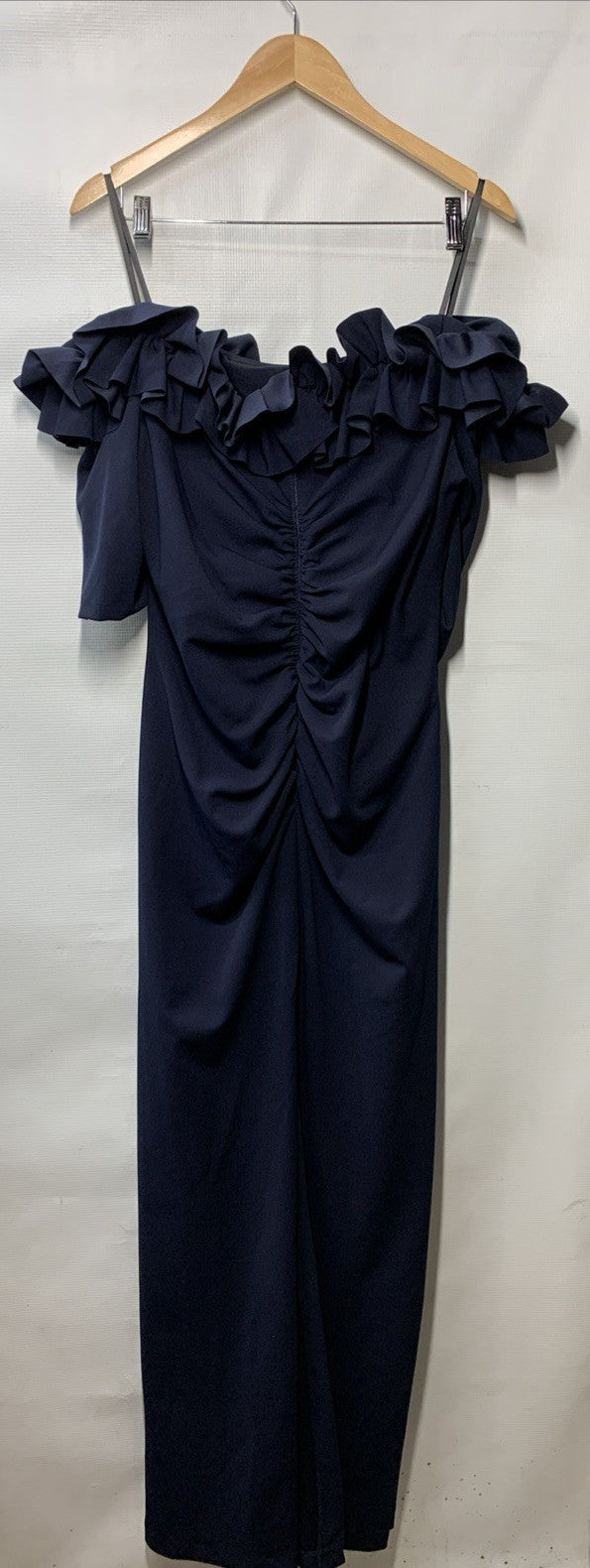 Xscape 3856XW Women's Long Off The Shoulder Scuba Crepe Formal Dress Size 16W