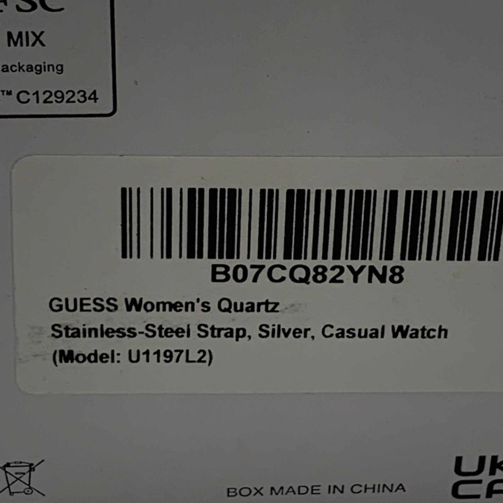 GUESS Women's Quartz Stainless-Steel Strap Silver Casual Watch Analog U1197L2