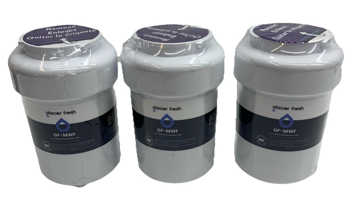 3 x Glacier Fresh GF-MWF Ice Water Refrigerator Filter For GE Kenmore 46-9991