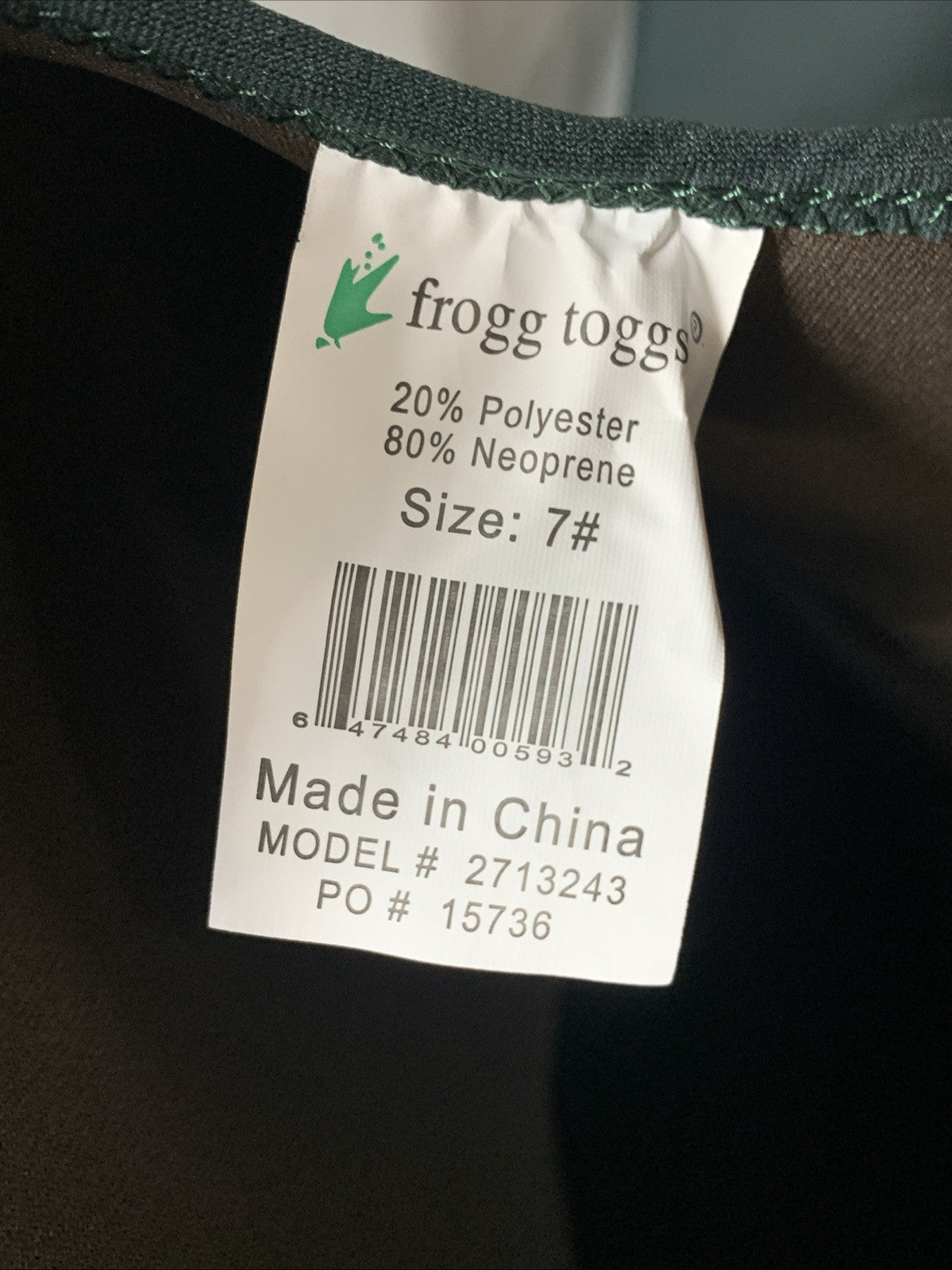 Frogg Toggs® Amphib Neoprene Cleated Bootfoot Chest Wader Size 7 Bib-style Green