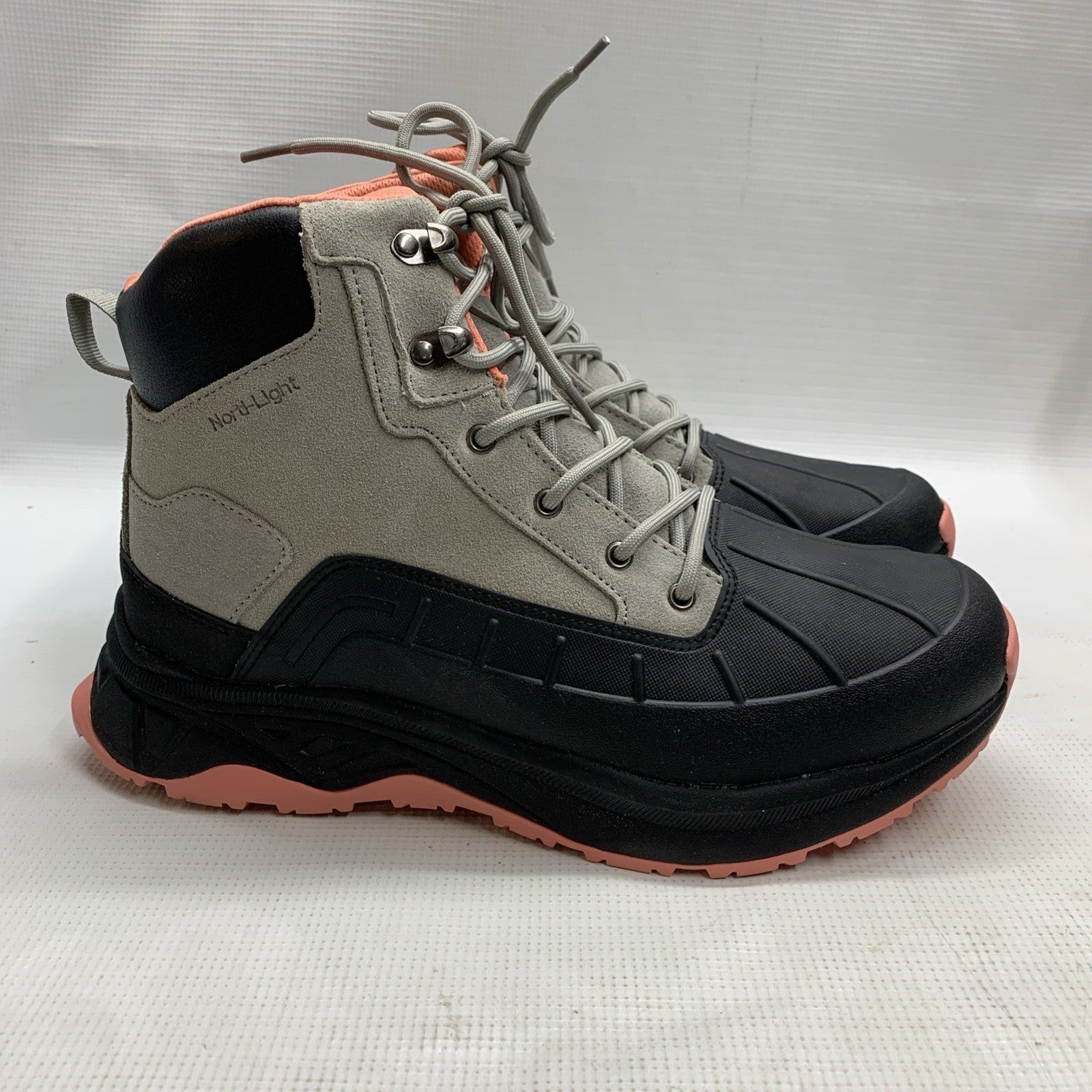 Women's Waterproof Hiking Boots Lightweight Outdoor Size  11 Grey/Black Lace-up