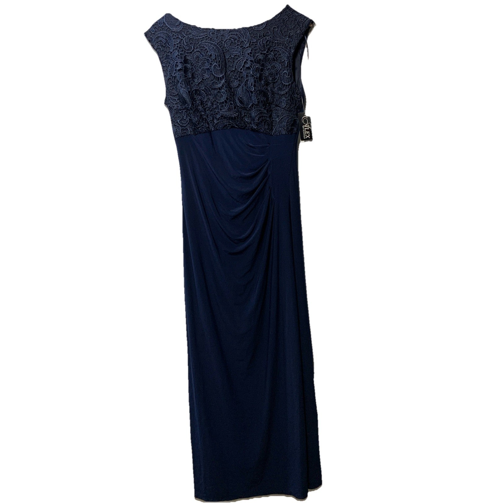 Alex Evenings Cap Sleeve Women's Waist Evening Party Long Dress Cocktail Size 10
