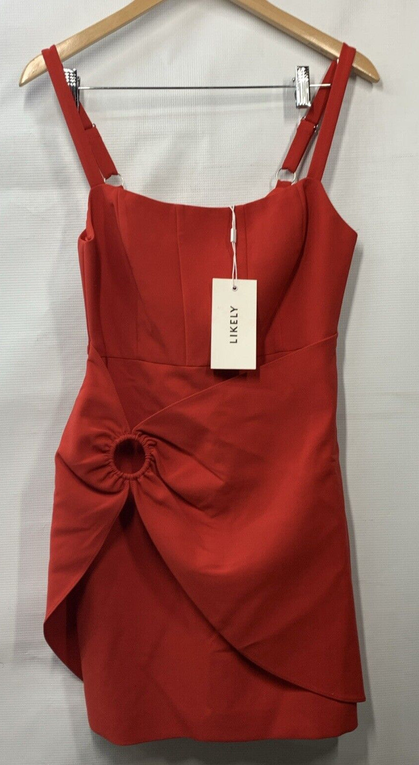 LIKELY Womens Elisa Mini Cocktail Party Dress Size 6 Red Sleeveless Contemporary