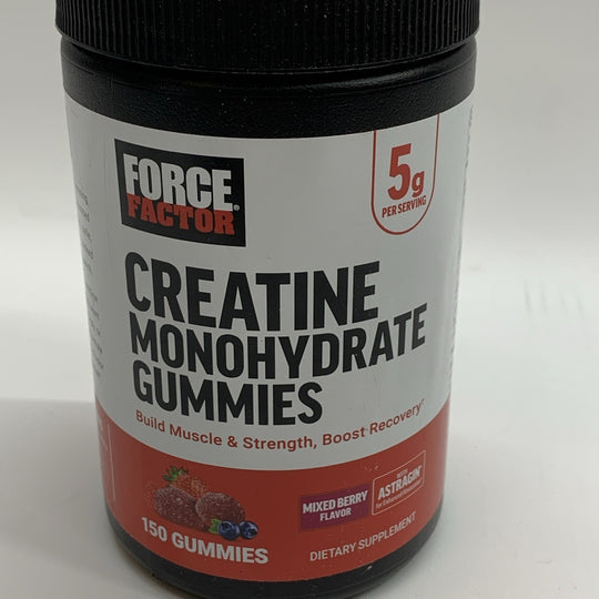 Force Factor Creatine Gummies 150gummy Creatine Monohydrate Muscle Gain 5g Dose