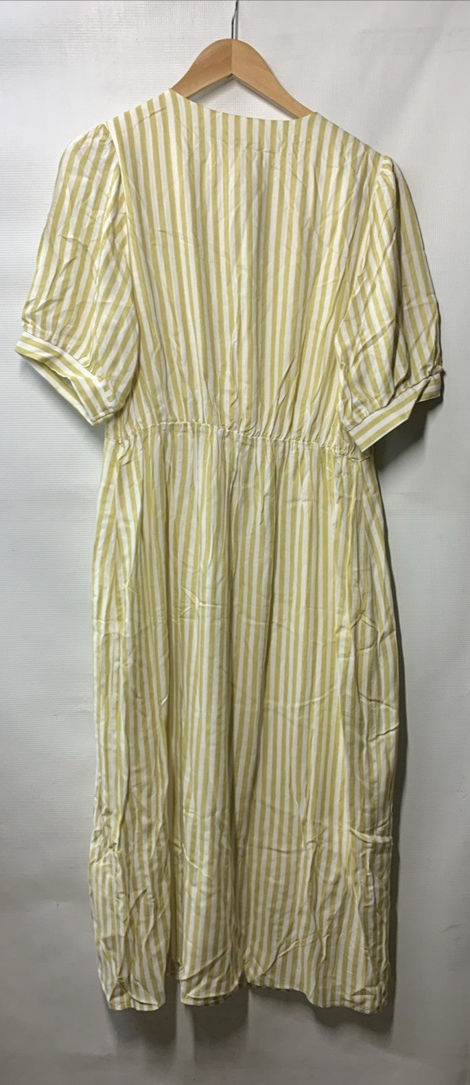 City Chic Women's Dress Charli Stripe Midi V-neck Button Elegant Size 12