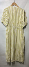 City Chic Women's Dress Charli Stripe Midi V-neck Button Elegant Size 12