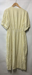 City Chic Women's Dress Charli Stripe Midi V-neck Button Elegant Size 12