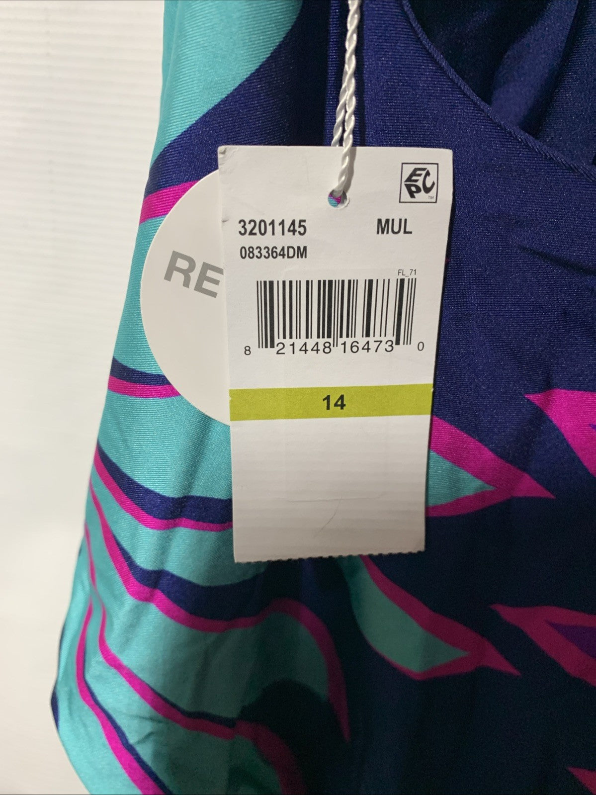 Trina Turk Wailea High Neck Reversible One-Piece Swimsuit in Multi Size 14 Multi