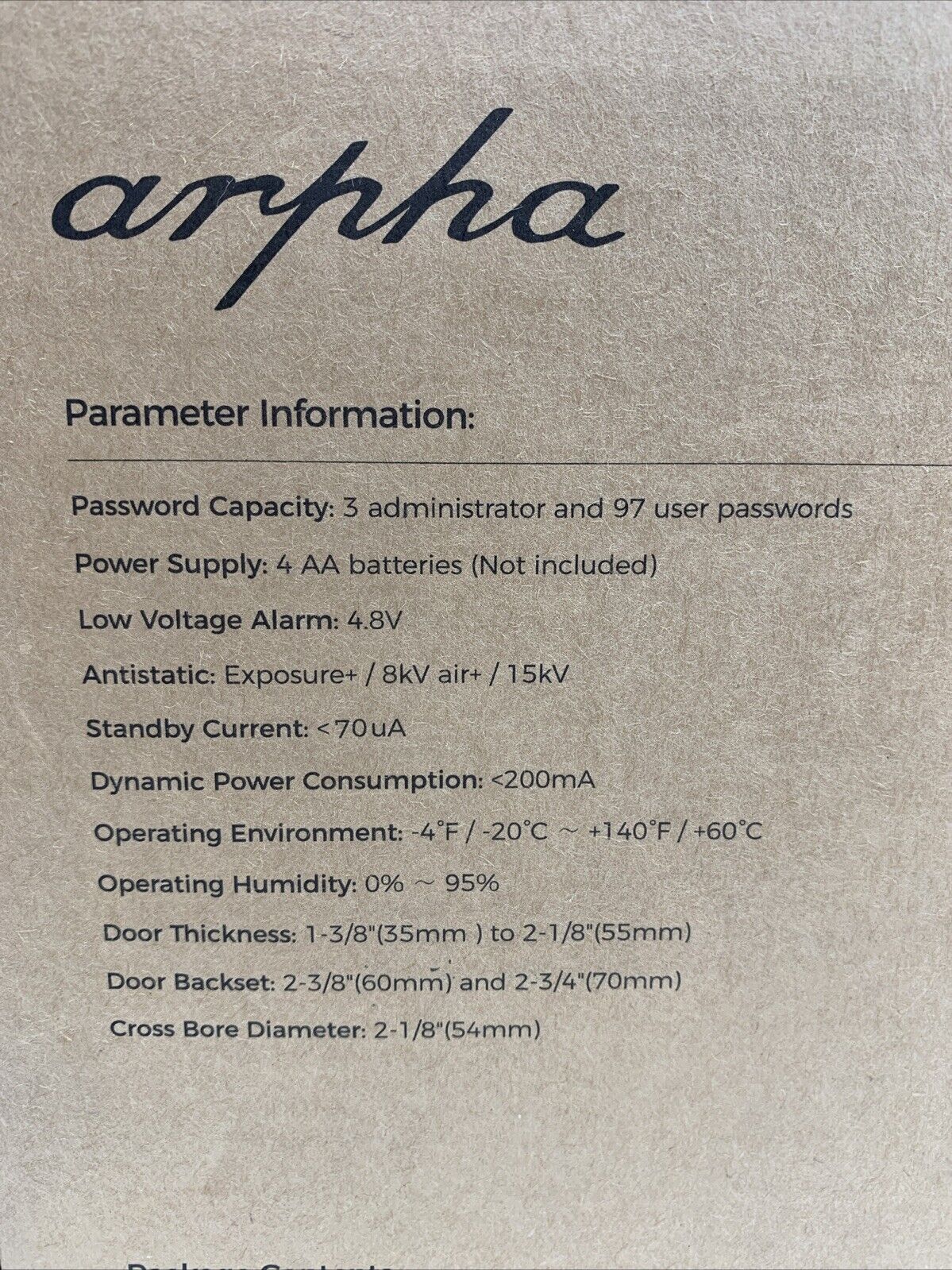 Arpha Keypad Deadbolt Door Knob Smart Lock Smart Home D180H Keyless Entry Door