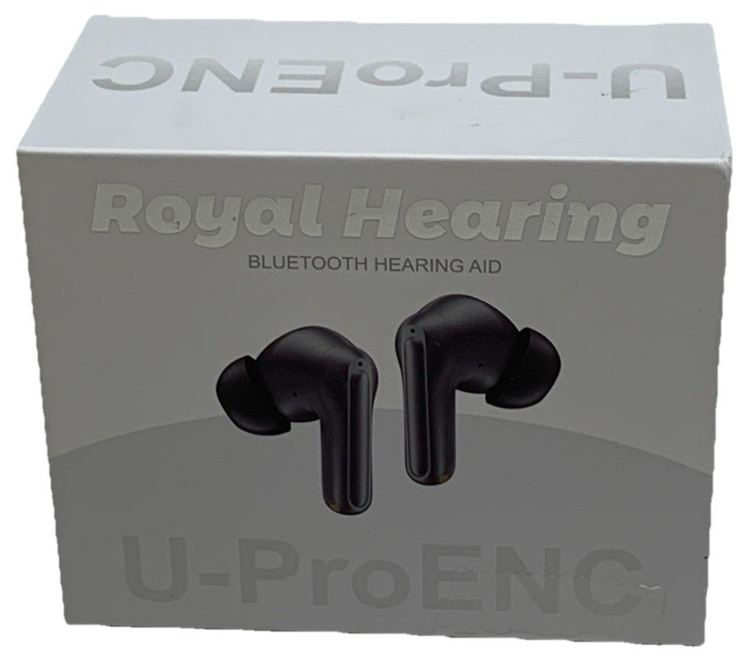 Royal Hearing 5.3 Wireless Bluetooth Hearing Aid w/Charging Case Model U-ProENC