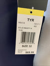 TYR MSO1A Womens Sport Wide Straps Solid X-back One Piece Swimsuit Navy Size 32